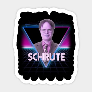 Dwight Schrute Retro 80's Triangle The Office US Sticker